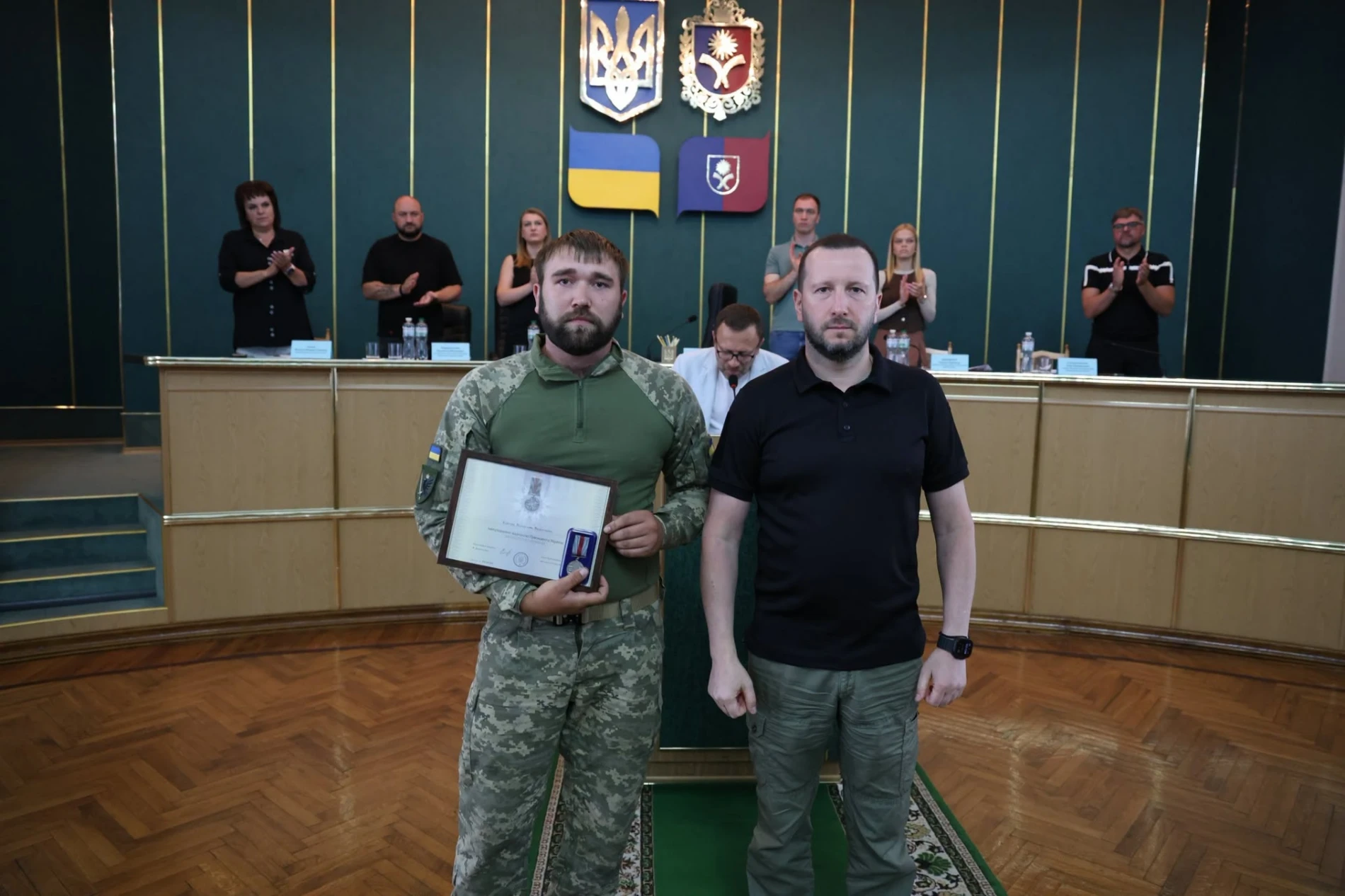 Почесним знаком Хмельницької ОВА нагороджено голову Ганнопільської сільської ради
