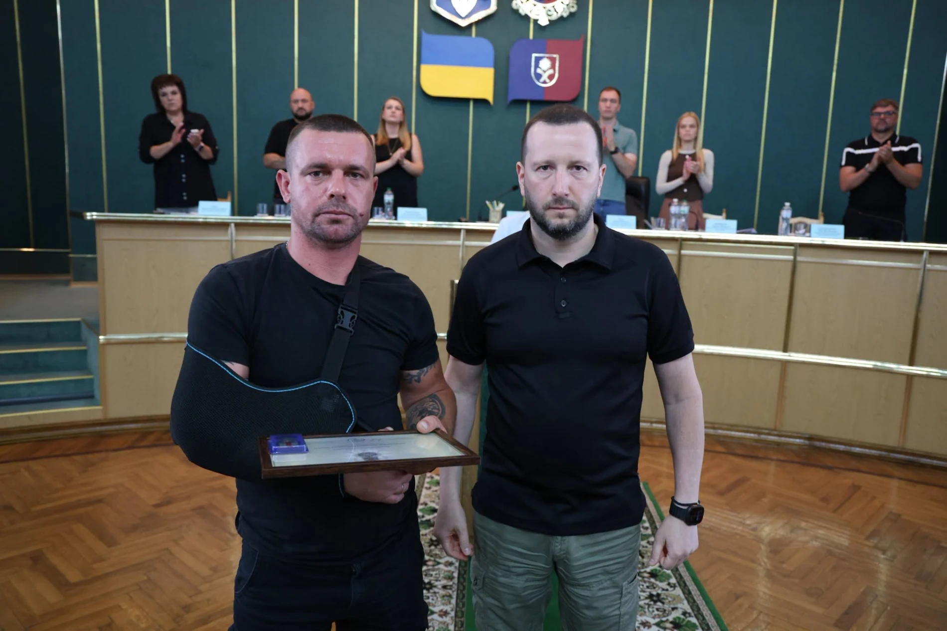 Почесним знаком Хмельницької ОВА нагороджено голову Ганнопільської сільської ради