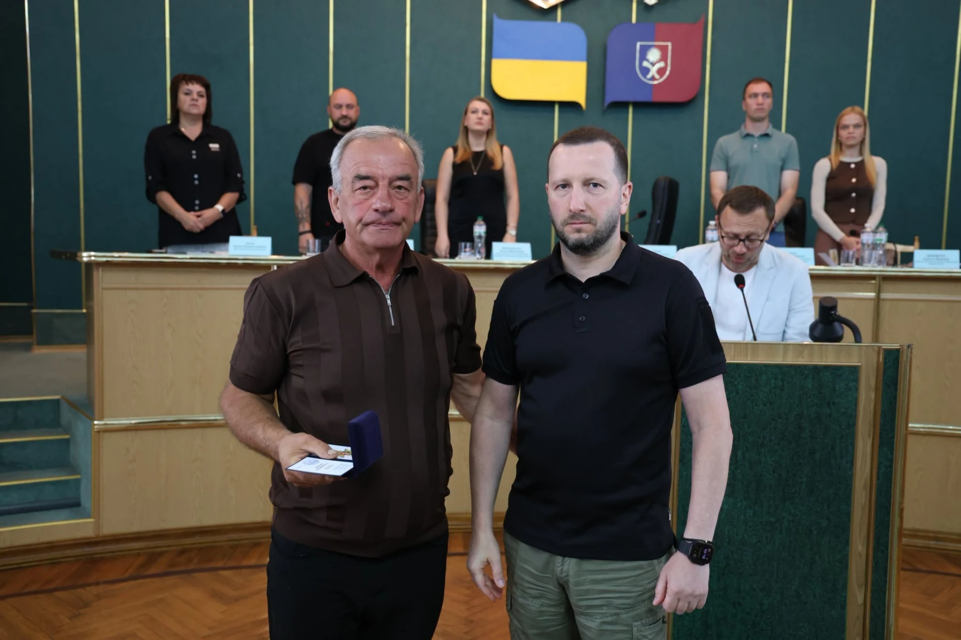 Почесним знаком Хмельницької ОВА нагороджено голову Ганнопільської сільської ради