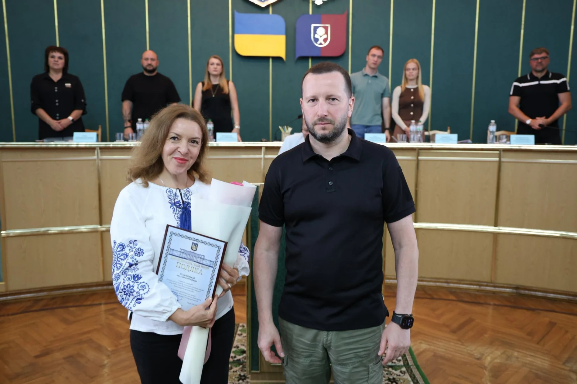 Почесним знаком Хмельницької ОВА нагороджено голову Ганнопільської сільської ради