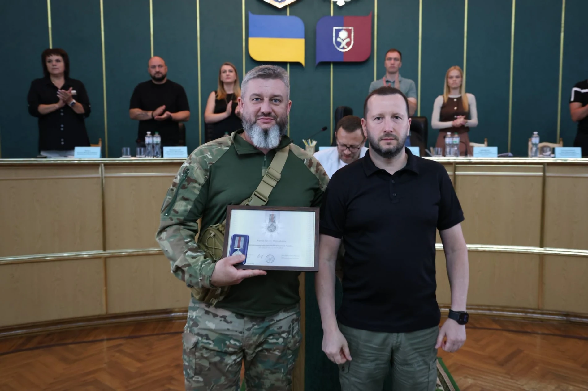 Почесним знаком Хмельницької ОВА нагороджено голову Ганнопільської сільської ради