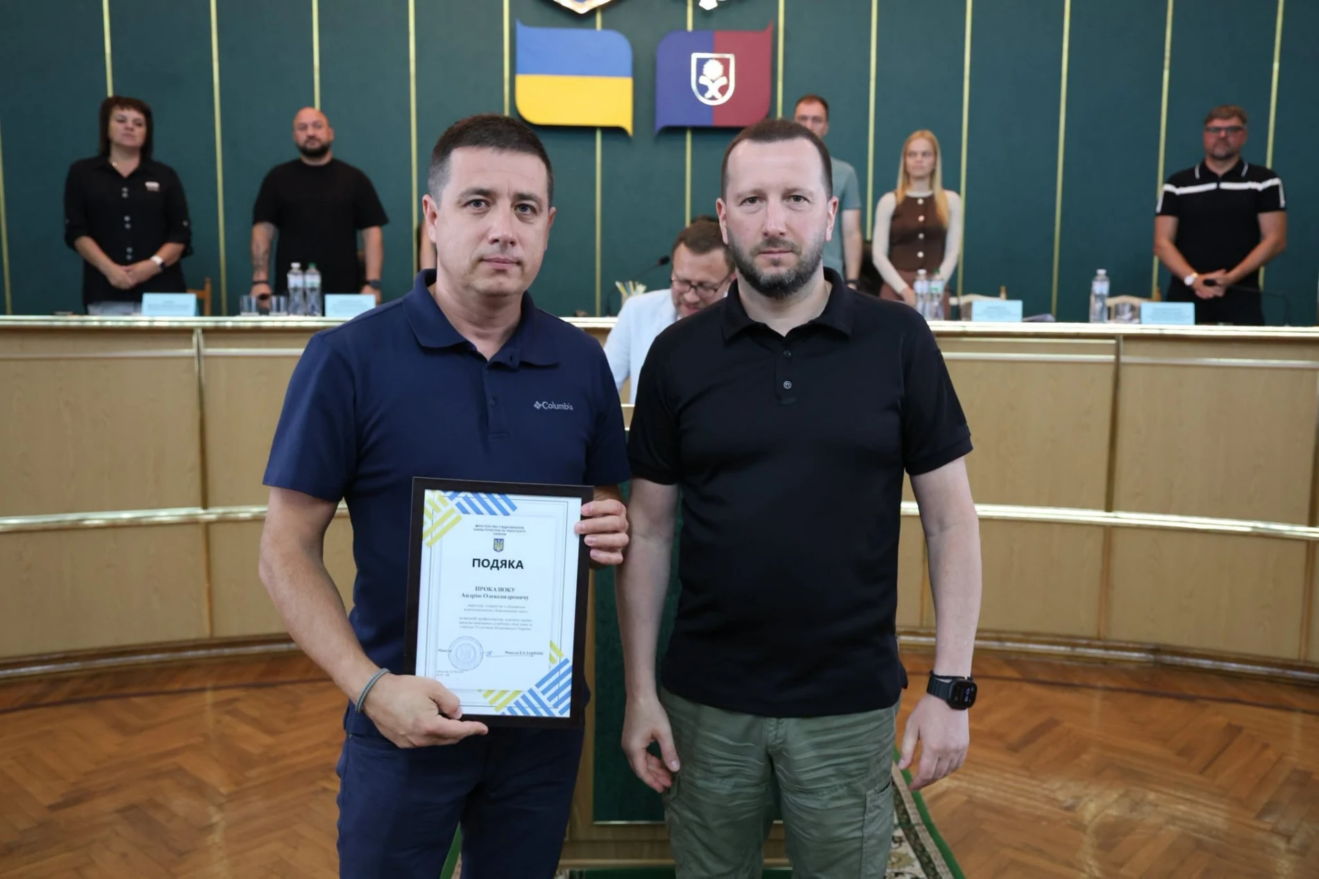 Почесним знаком Хмельницької ОВА нагороджено голову Ганнопільської сільської ради