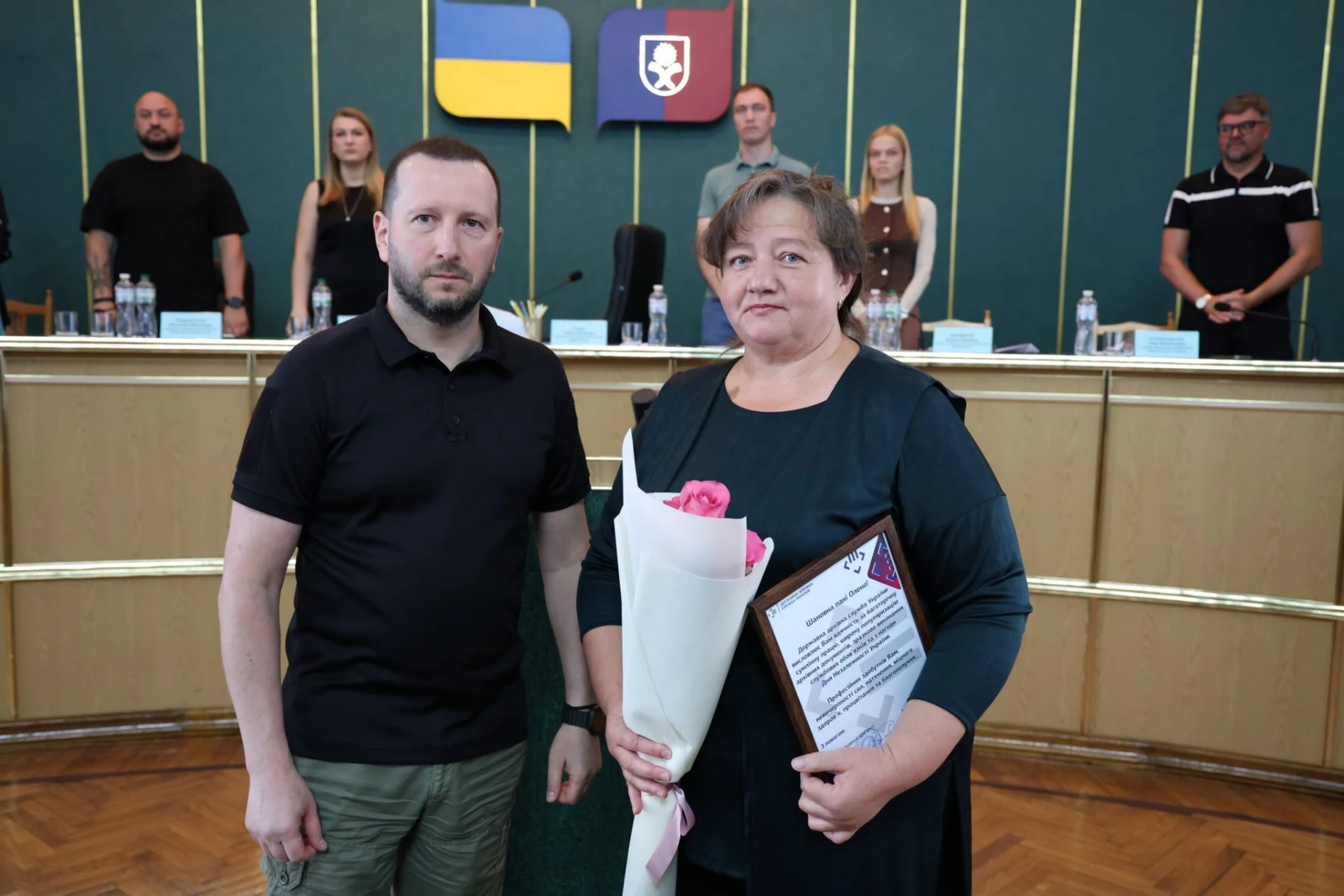 Почесним знаком Хмельницької ОВА нагороджено голову Ганнопільської сільської ради