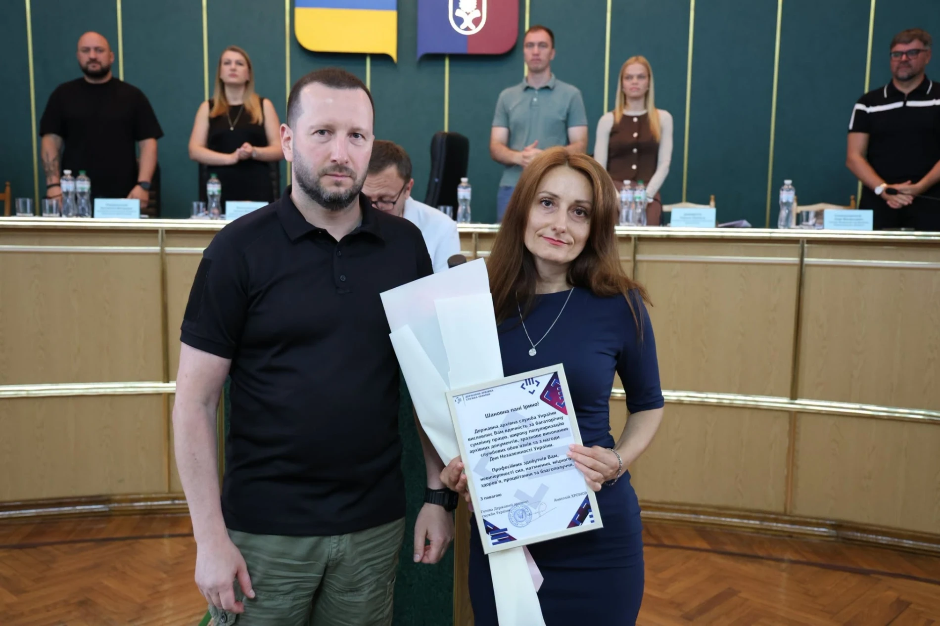 Почесним знаком Хмельницької ОВА нагороджено голову Ганнопільської сільської ради