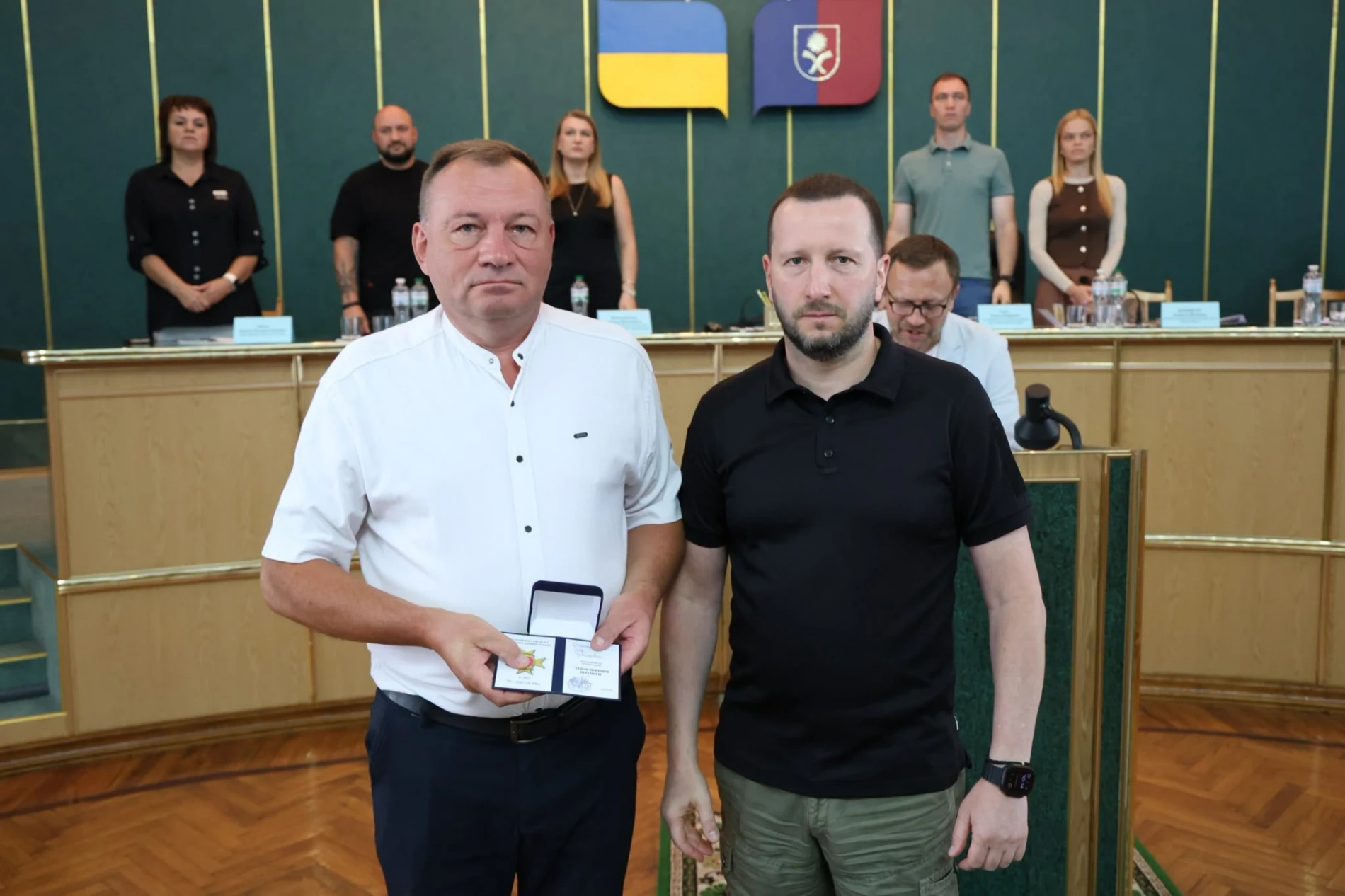 Почесним знаком Хмельницької ОВА нагороджено голову Ганнопільської сільської ради