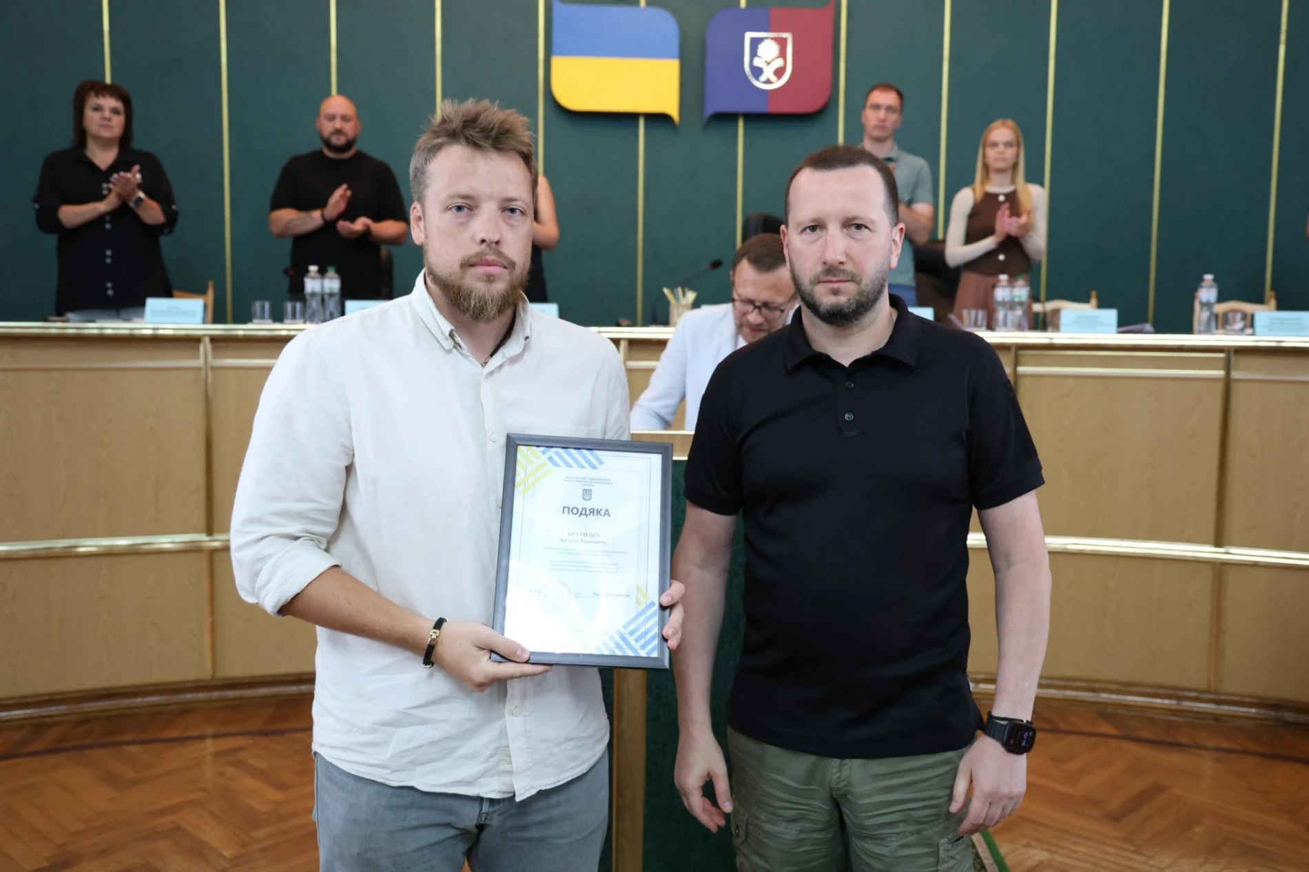 Почесним знаком Хмельницької ОВА нагороджено голову Ганнопільської сільської ради