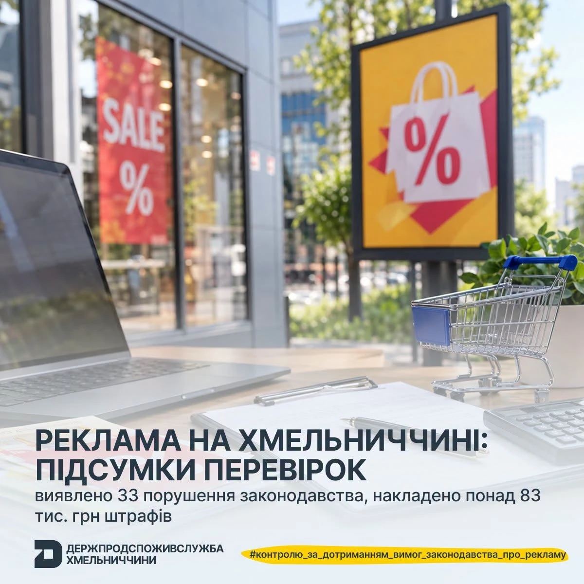 На Хмельниччині виявили 33 порушення законодавства про рекламу