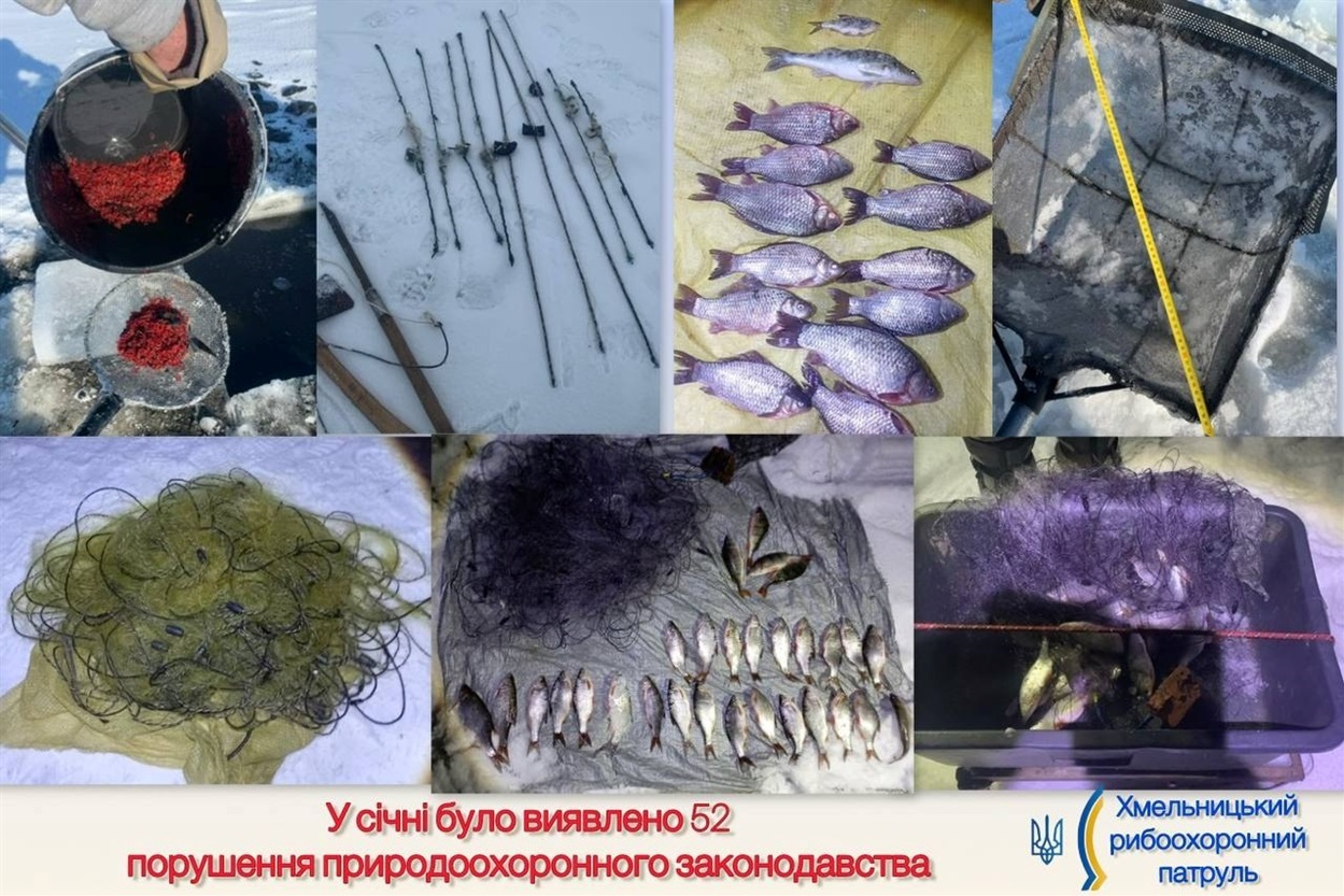 На Хмельниччині за січень викрито понад 50 порушень рибоохоронного законодавства