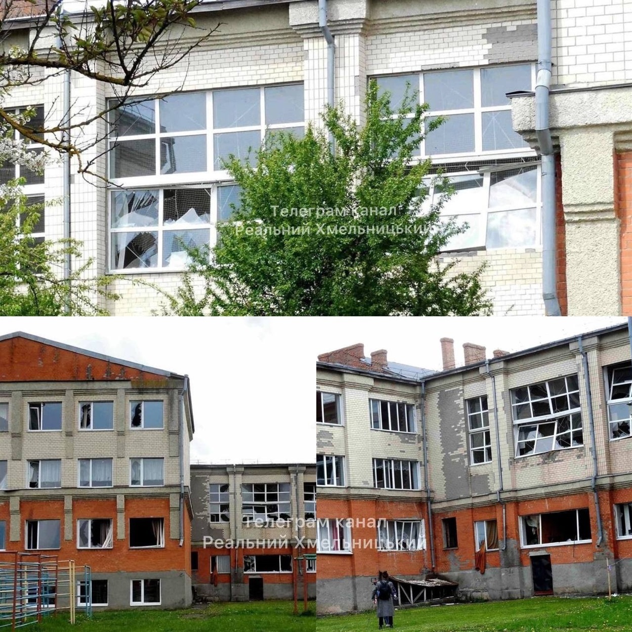 Ось який вигляд має школа в Гречанах після прильотів.